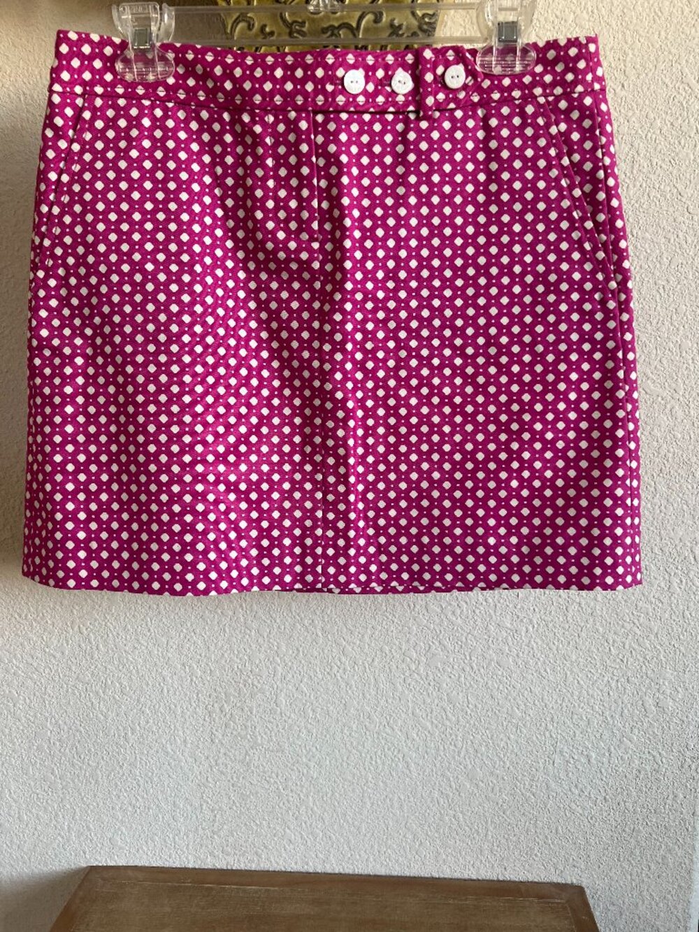 Pink and White Polka Dot Mini Skirt Size 4, by J. Crew - NEW CONDITION!